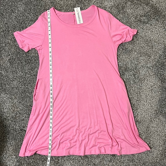 WNEEDU Women's Casual T-shirt Dress; New with Tags; Size L - Picture 9 of 13